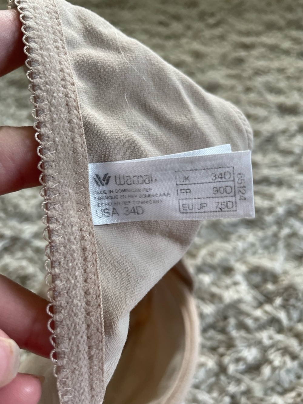 Wacoal Beige Nude Body by Wacoal Racerback Underwire Bra Size 34D - Picture 3 of 3